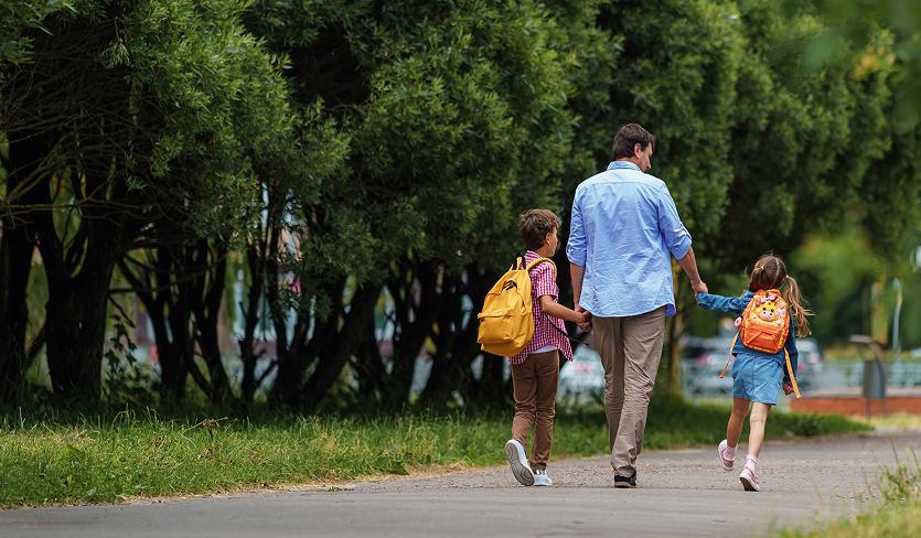 Family walking together